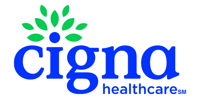The logo of Cigna Healthcare features the word 