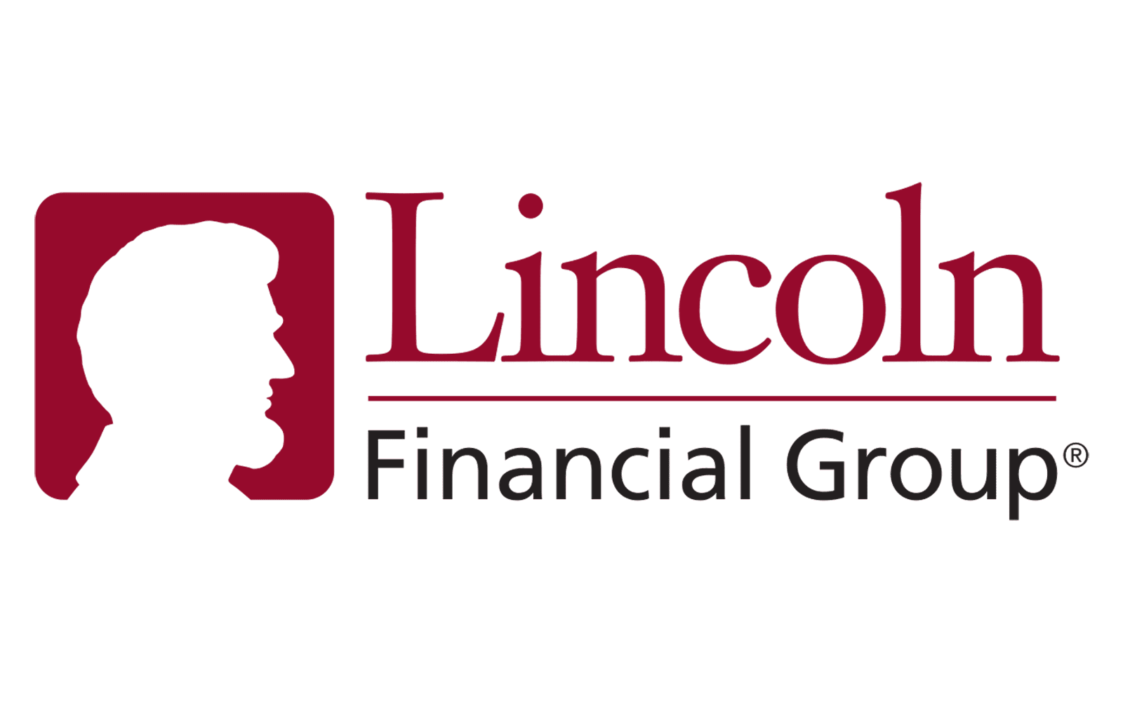 The image shows the logo of Lincoln Financial Group with Abraham Lincoln's profile and the text 