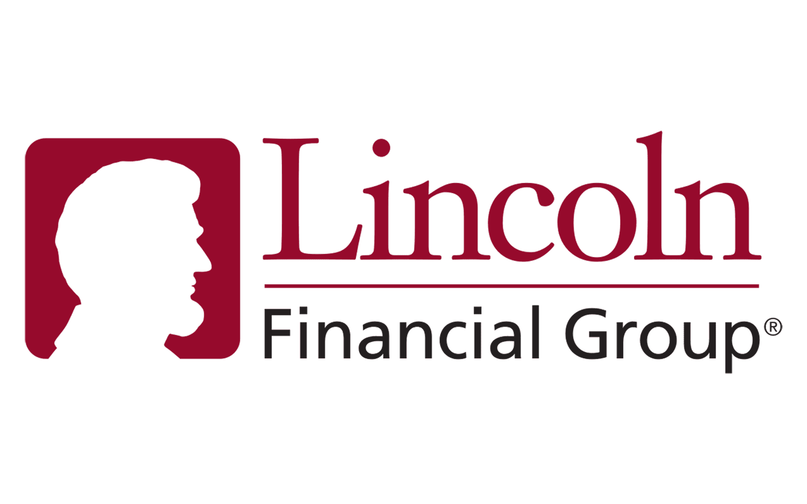 The image shows the logo of Lincoln Financial Group with Abraham Lincoln's profile and the text 