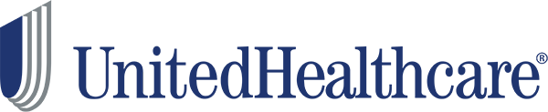 The image shows the logo of UnitedHealthcare with a stylized 